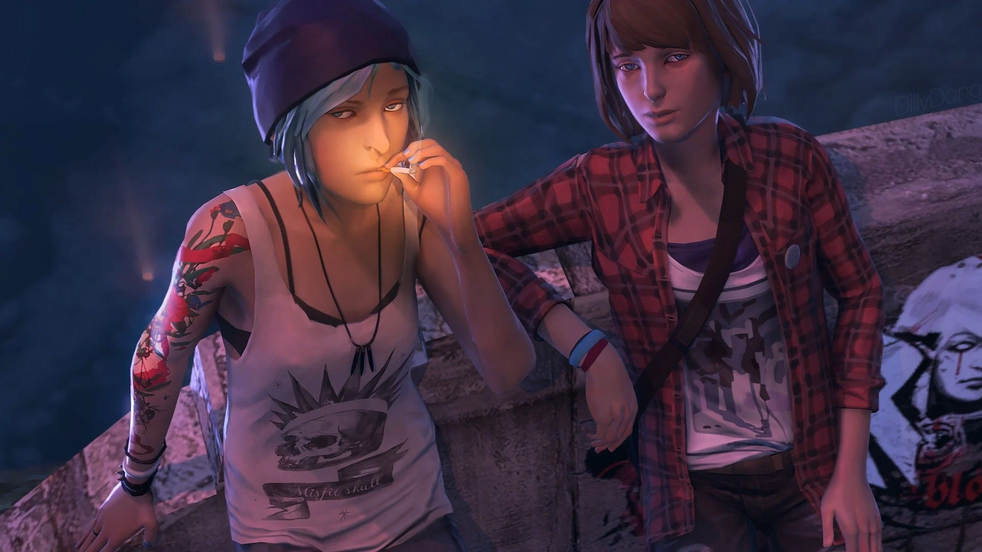 Chloe Price cigarettázik