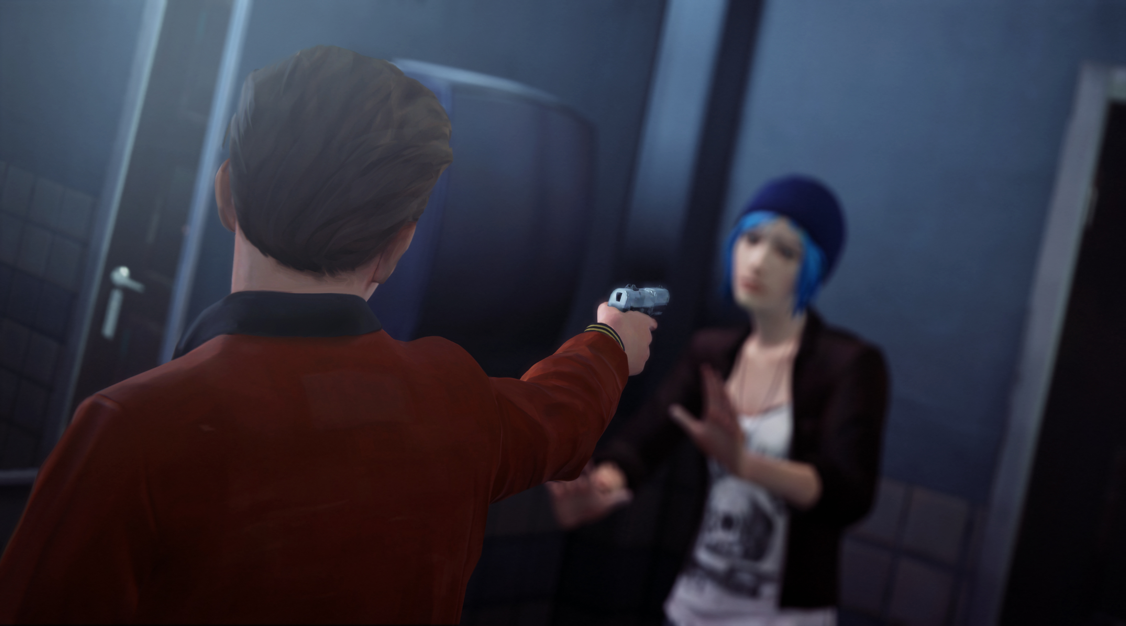 Nathan Prescott fegyvert ránt Chloe Price-ra (kép)
